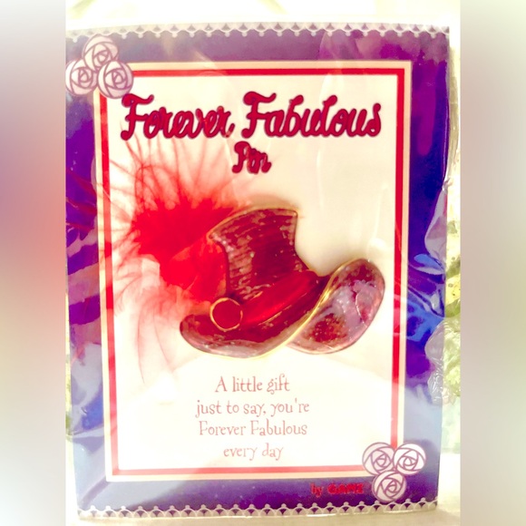 Red Hat Society Jewelry Pin Hats Enamel Red Lot With High Heel Keychain - Picture 2 of 14